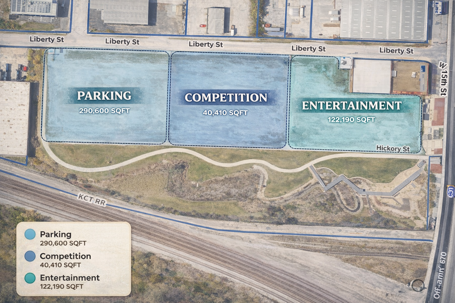 Event map of Liberty Lot in the West Bottoms